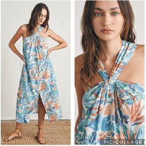 Faherty Bay Twist Midi Dress Paradise‎ Blossom Floral S